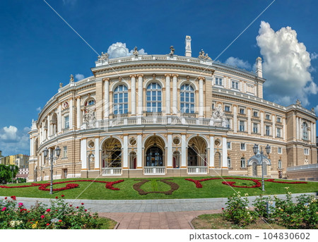 the Opera and Ballet Theater in Odessa, Ukraine the Opera and Ballet Theater in Odessa, Ukraine 104830602