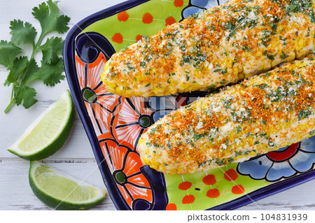 Mexican Cuisine Elote Mexicano 104831939