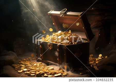 Golden Treasures Hidden in Caves: AI Works Golden Treasures Hidden in Caves: AI Works 104832235