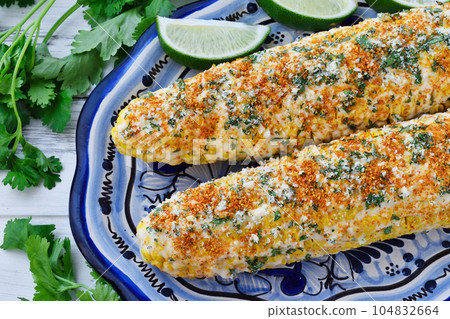 Mexican Cuisine Elote Mexicano 104832664