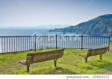 [View from Matsumiharashidai in Tode] Tsumo, Ine-cho, Yosa-gun, Kyoto Prefecture 104833173