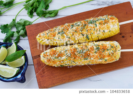 Mexican Cuisine Elote Mexicano 104833658
