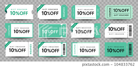 Vector coupon pack set 104833762