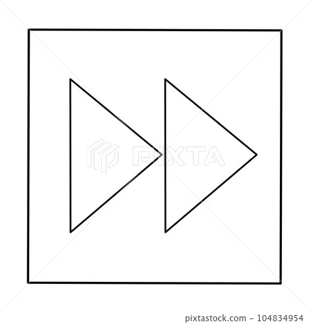 fast forward mark in square frame fast forward mark in square frame 104834954