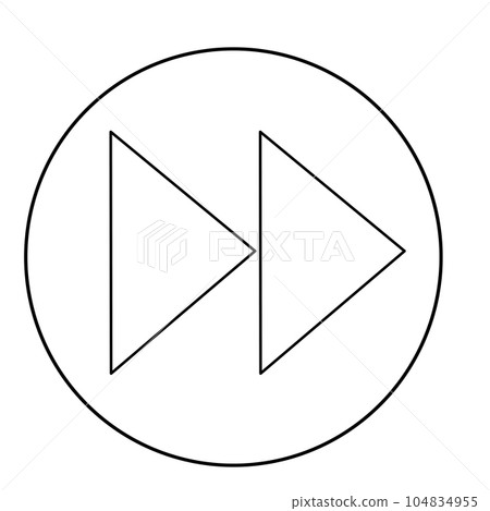 圓形框架中的快進圖標 104834955