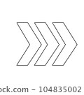 Simple three arrow icon 104835002