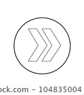Circled fast forward icon 104835004