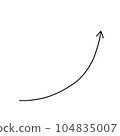 hand drawn wind rising arrow 104835007