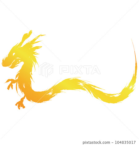 金龍/龍插畫素材矢量 104835017