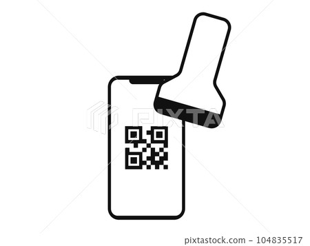 帶二維碼的智能手機屏幕 104835517