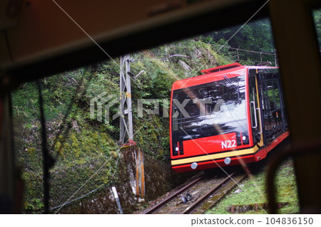 Scenery with the Nankai Koya Line cable car 104836150