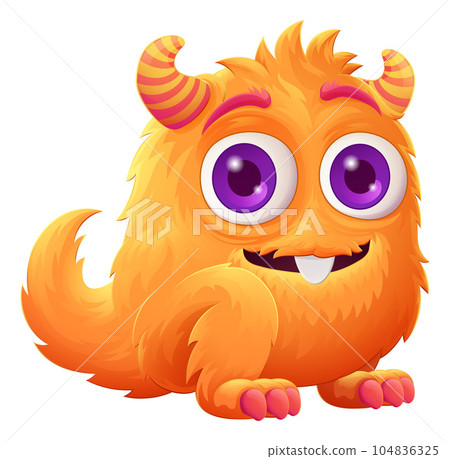 Monster Alien Cute Cartoon Funny Character Mascot 104836325