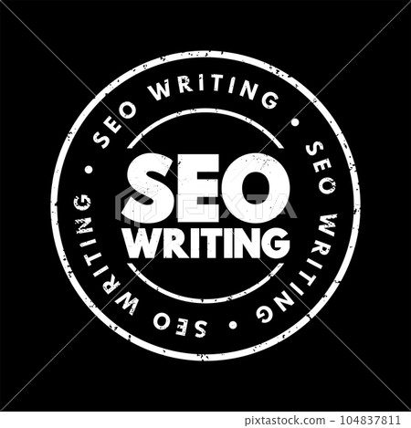 Seo Writing text stamp, concept background Seo Writing text stamp, concept background 104837811