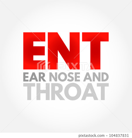 ENT - Ear Nose and Throat acronym, health concept background 104837831