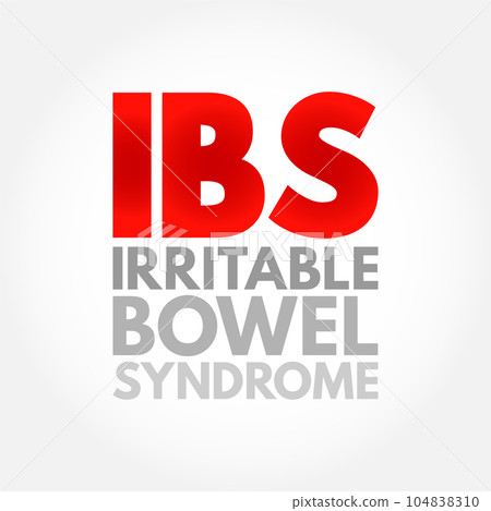 IBS - Irritable Bowel Syndrome is a common disorder that affects the large intestine, acronym text concept background 104838310