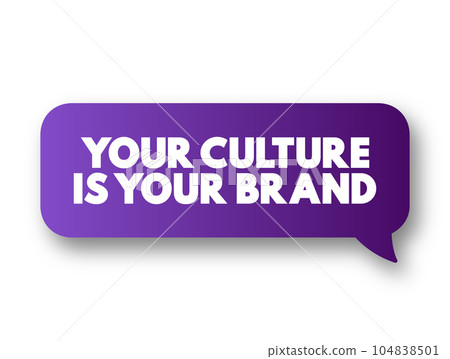 Your Culture Is Your Brand text message bubble, concept background 104838501