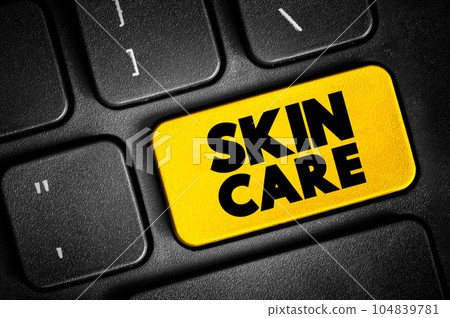 Skin Care text button on keyboard, concept background Skin Care text button on keyboard, concept background 104839781