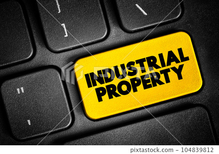 Industrial Property text button on keyboard, concept background Industrial Property text button on keyboard, concept background 104839812