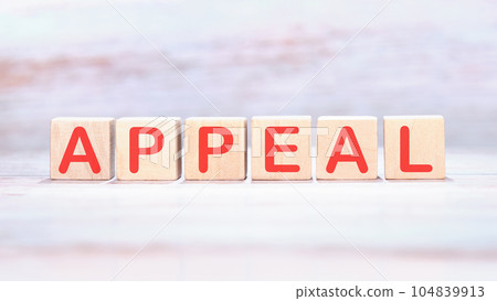 Letter block in word appeal on light background 104839913