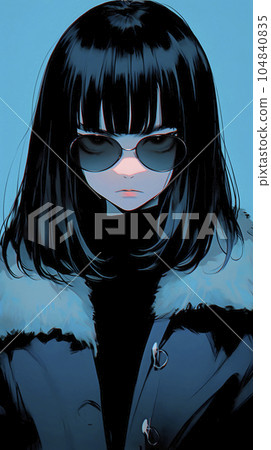 戴著墨鏡的女人直視著你（生成人工智能） 104840835