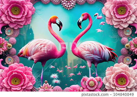 the pink flamingo takes center stage with its stunning pluma 104840849