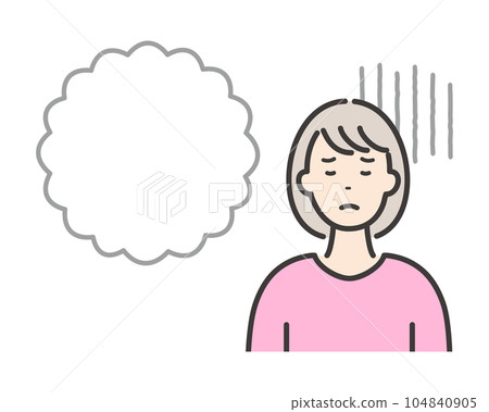 年輕女子:表情不安 年輕女子:表情不安 104840905