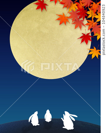 full moon background material 104840923