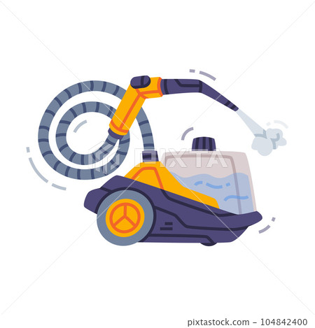 Steam Cleaning Equipment and Professional Housekeeping Device Vector Illustration 104842400