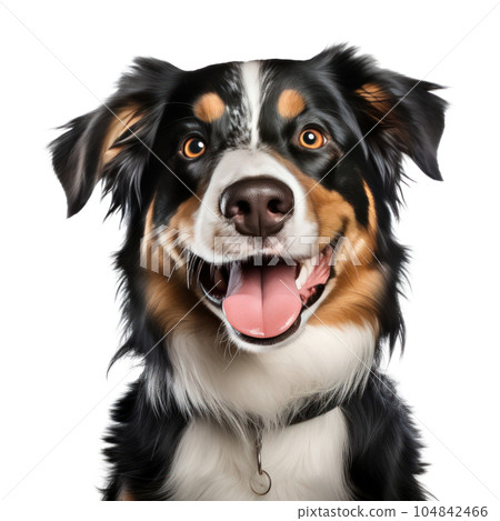 Cute dog portrait isolated. Illustration AI Generative 104842466