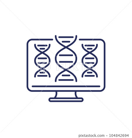 bioinformatics icon, analysis of biological data bioinformatics icon, analysis of biological data 104842694
