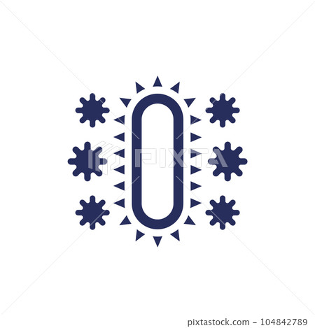 UV lamp for a disinfection icon, vector 104842789