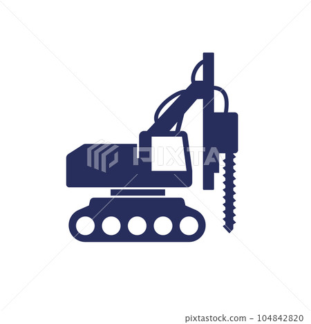 drill machine icon, construction machinery drill machine icon, construction machinery 104842820