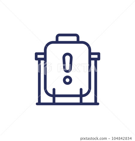 empty gas storage, tank line icon empty gas storage, tank line icon 104842834