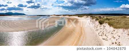 Sheskinmore bay between Ardara and Portnoo in Donegal - Ireland. 104842870