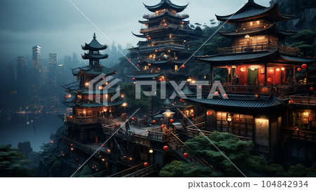 Cyberpunk City concept image AI image 104842934