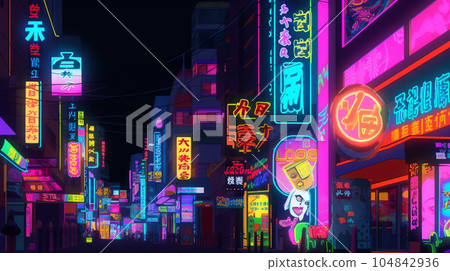Cyberpunk City concept image AI image 104842936