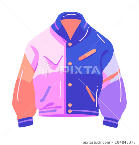 teenage jacket in flat style isolated on background teenage jacket in flat style isolated on background 104843375