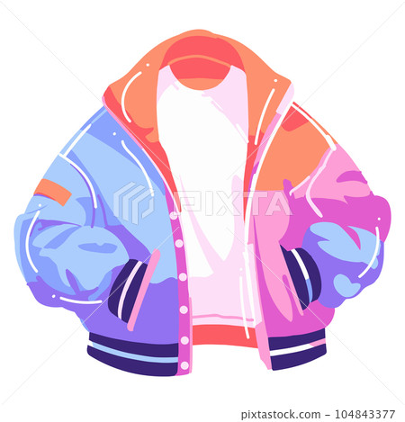 teenage jacket in flat style isolated on background 104843377