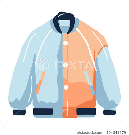 teenage jacket in flat style isolated on background teenage jacket in flat style isolated on background 104843379