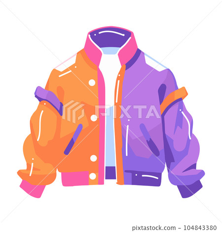 teenage jacket in flat style isolated on background 104843380