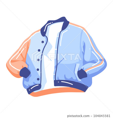 teenage jacket in flat style isolated on background 104843381