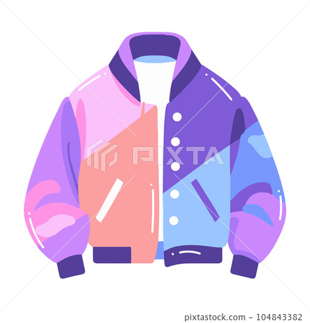 teenage jacket in flat style isolated on background teenage jacket in flat style isolated on background 104843382