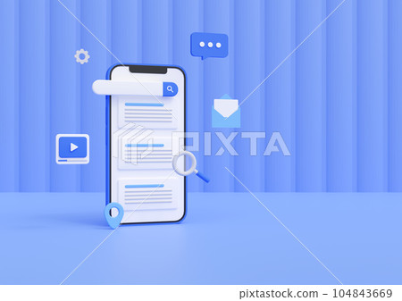 3DCG|Smartphone, Internet, Web, Online 3DCG|Smartphone, Internet, Web, Online 104843669