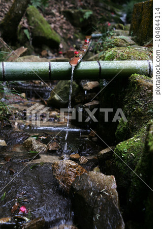 Clear stream of Yamadera 104844114