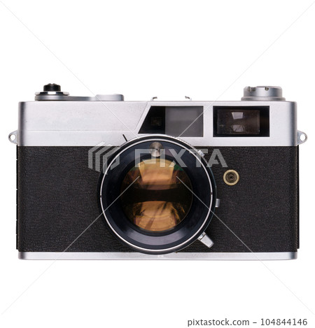 vintage old film camera isolated 104844146