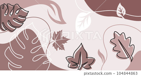 Nature minimalist background design with plants elements of leaves Minimalist abstract background design template Nature minimalist background design with plants elements of leaves Minimalist abstract background design template 104844863