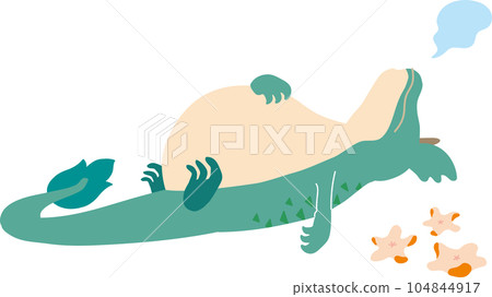 Vector illustration of a satisfied dragon who falls down from eating too much mandarin oranges Vector illustration of a satisfied dragon who falls down from eating too much mandarin oranges 104844917