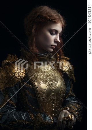 Female warrior dressed in dark ancient armor AI Female warrior dressed in dark ancient armor AI 104845214