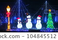 Illumination snowman and Christmas tree 104845512