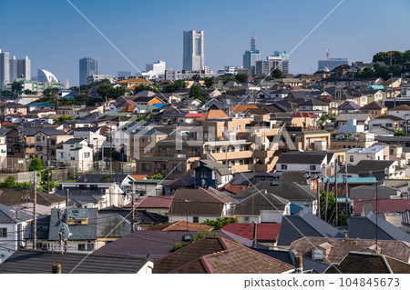 《Kanagawa Prefecture》Yokohama City, a residential area spreading on a slope 《Kanagawa Prefecture》Yokohama City, a residential area spreading on a slope 104845673